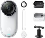 Insta360 GO 3S 128GB 4K Mini Action Camera – Hands-Free Vlogging, Stabilization, Magnetic Mount, Waterproof, Wi-Fi – Arctic White