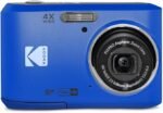 KODAK PIXPRO FZ45-BK 16MP Digital Camera – 4X Optical Zoom, 27mm Wide Angle Lens, 1080p Full HD Video, 2.7" LCD Screen (Blue)
