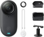 Insta360 GO 3S 128GB 4K Mini Action Camera – Hands-Free Vlogging, Stabilization, Magnetic Mount, Waterproof, Wi-Fi – Midnight Black