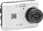 KODAK PIXPRO FZ45-BK 16MP Digital Camera – 4X Optical Zoom, 27mm Wide Angle Lens, 1080p Full HD Video, 2.7" LCD Screen (White)