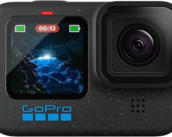 GoPro HERO12 Black – Waterproof 5.3K60 Ultra HD Action Camera, 27MP Photos, HDR, Stabilization, Live Streaming & Webcam Mode, 1/1.9” Sensor