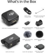 DJI Mic Mini (1TX + 1RX) – Ultralight Wireless Microphone for iPhone, Android & Cameras | 400m Range, Noise Cancelling, Auto Limiting, 10-Hour Battery, Clear Audio for Vlogging & Interviews - Image 6