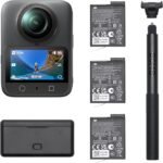 DJI Osmo 360 Adventure Combo – 1″ 360° Camera, 8K 360 Video, 4K/120fps, 170° Ultra-Wide, 3 Extra Batteries, Magnetic Quick-Release