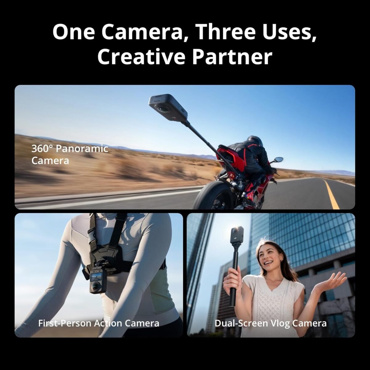 DJI Osmo 360 Adventure Combo – 1″ 360° Camera, 8K 360 Video, 4K/120fps, 170° Ultra-Wide, 3 Extra Batteries, Magnetic Quick-Release - Image 8