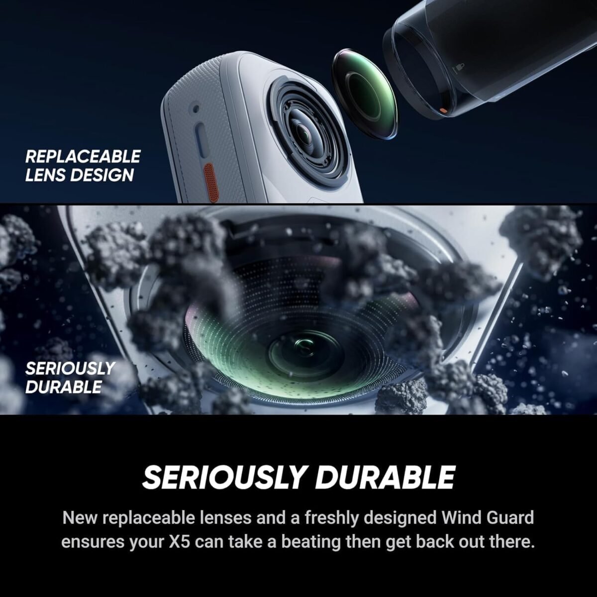 Insta360 X5 8K 360° Action Camera (Satin White) – Waterproof, Triple AI Chip, Replaceable Lenses, Dual 1/1.28" Sensors - Image 3