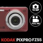 KODAK PIXPRO FZ55-GRY 16MP Digital Camera – 5X Optical Zoom, 28mm Wide Angle Lens, 1080p Full HD Video, 2.7" LCD Screen, Vlogging Camera (Red) - Image 3