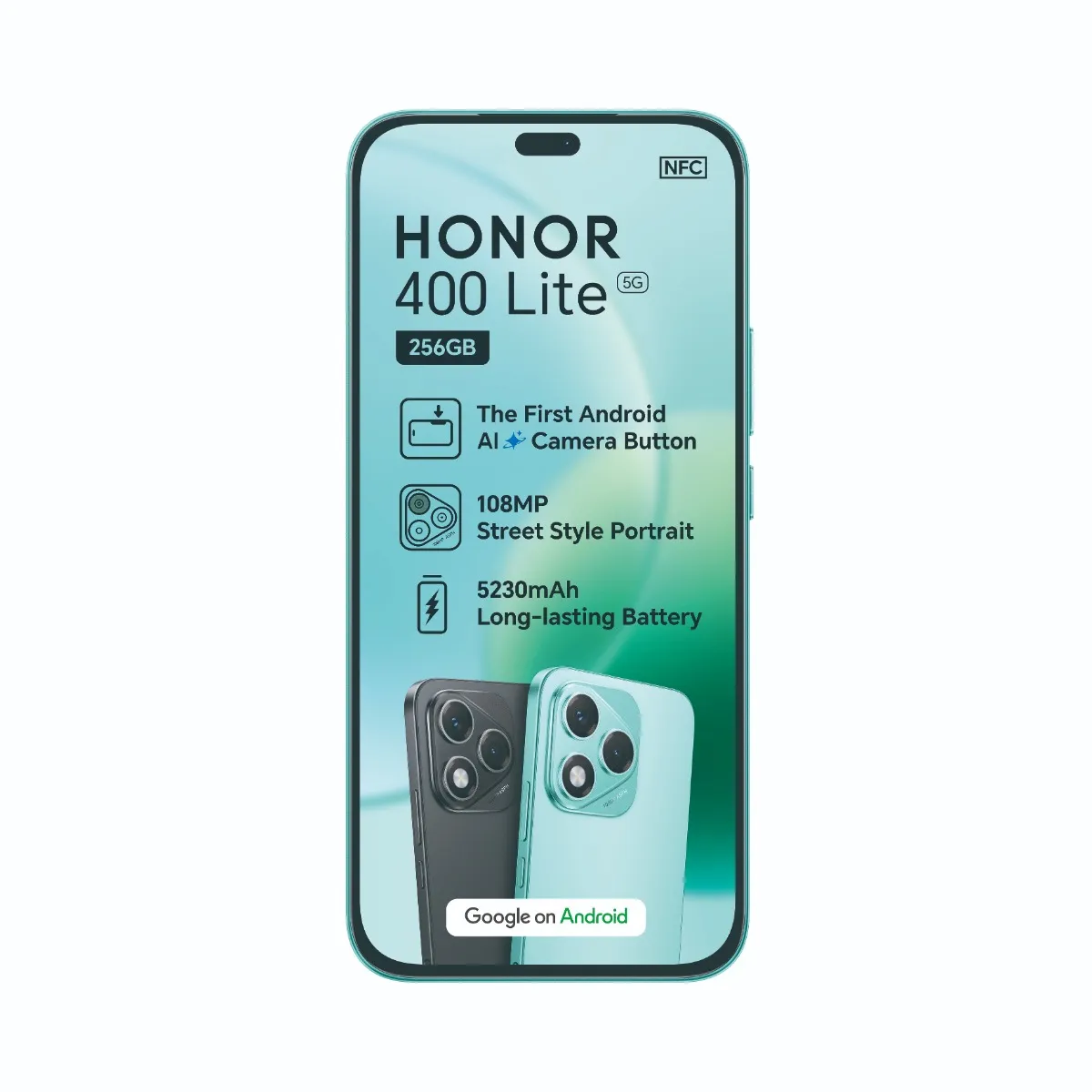 BBGFBG Honor 400 Lite Dual SIM 5G 8GB RAM 256GB – Mars Green (Middle East Version) - Image 2