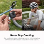 Insta360 GO Ultra Standard Bundle – 4K Tiny Action Camera, Low-Light Video, 10m Waterproof, Wide-Angle, Flip Screen, FlowState Stabilization, Magnet Pendant & Clip for Travel Vlogging – Black - Image 6