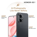 Honor 400 5G Dual SIM Midnight Black 12GB RAM 256GB with Free HONOR CHOICE S7 Earbuds & Louvre Case - Middle East Version - Image 4