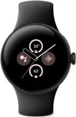 Google Pixel Watch 2 LTE Smartwatch, 41mm Diameter, Custom 3D Corning Gorilla Glass 5 Display, Qualcomm SW5100 Processors, BT5.0, Black Aluminum Case - Obsidian Active Band - LTE | G4TSL
