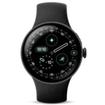 Google Pixel Watch 4 (45mm) – Matte Black Aluminium Case with Obsidian Active Band