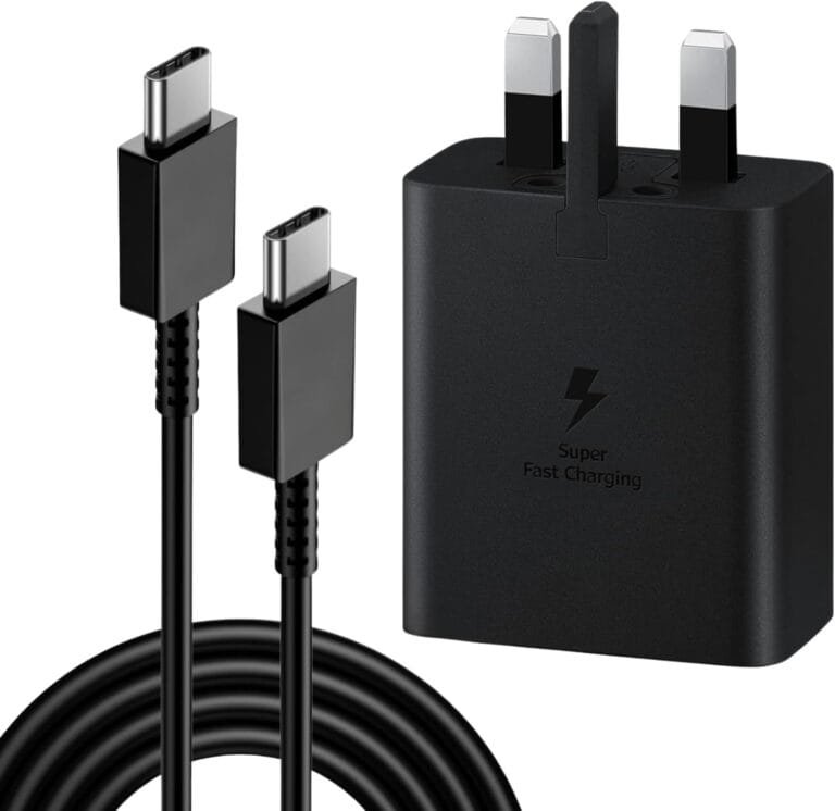 45W Super Fast Charger Compatible with Samsung Galaxy – Black